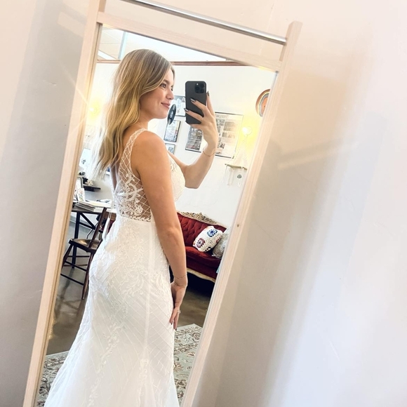 FLASH SALE 1 HOUR  LIKE & SHARE #boho inspired sz6  #Wedding dress NEW w tags - Picture 5 of 11